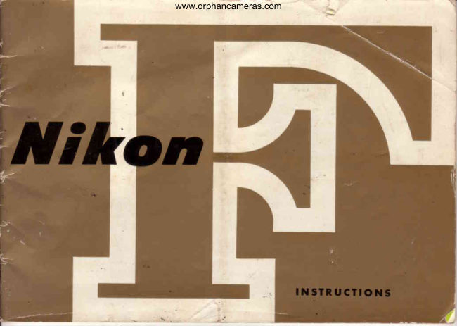 Nikon F manual cover
