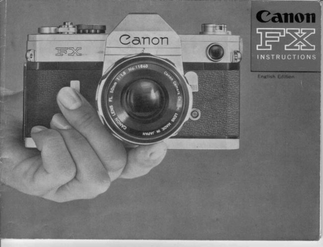 Canon FX manual cover