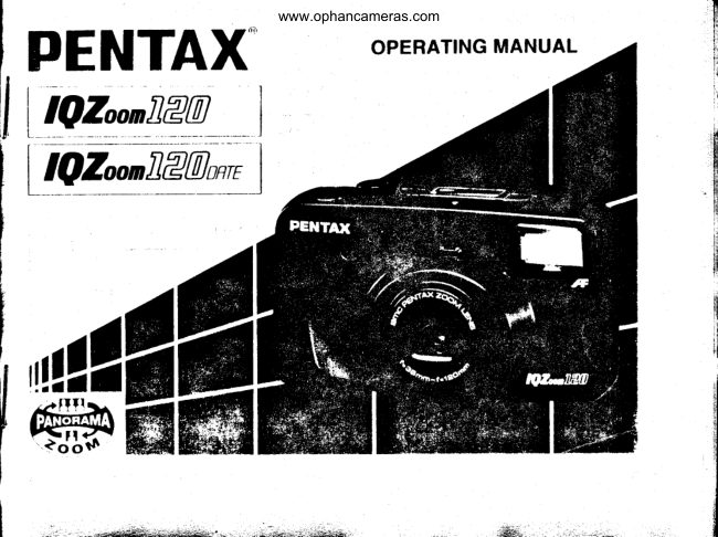 Pentax IQZoom 120 / IQZoom 120 date manual cover