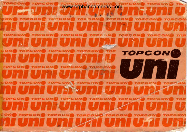 Topcon UNI manual cover