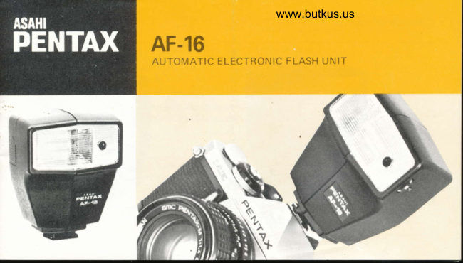 Pentax AF-16 manual cover