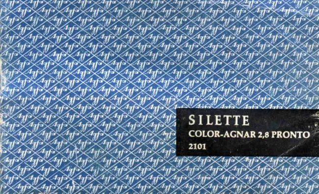 Agfa Silette Color-Agnar 2.8 Pronto manual cover