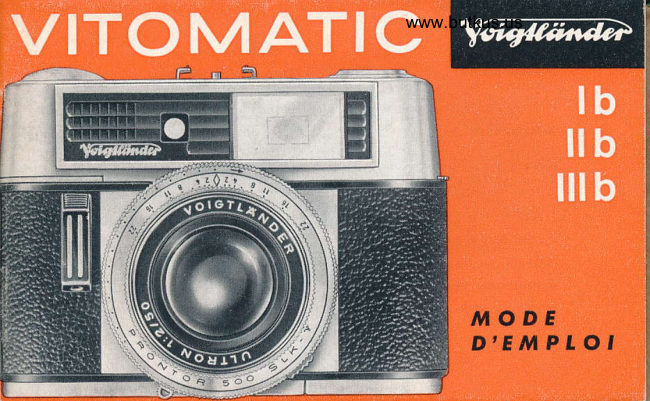 Voigtlander Vitomatic Ib IIb IIIb manual cover