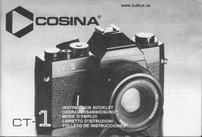 Cosina CT-1 manual cover