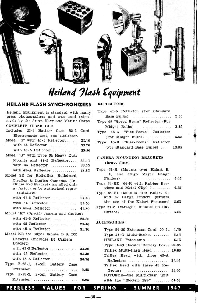 1947 PEERLESS CAMERA PT. 2 manual cover
