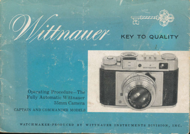 Wittnauer Captain - Commander manual cover