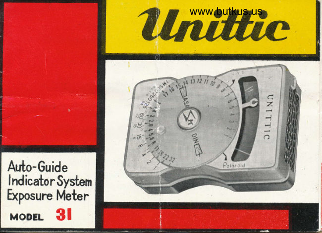 Unittic Model 31 manual cover