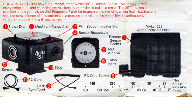 Vivitar RS-1 Remote manual cover