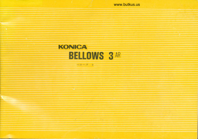 Konica Bellows 3 AR manual cover