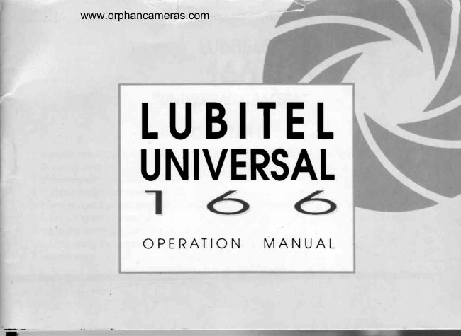 Lubitel 166 manual cover
