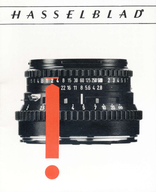 Hasselblad slow shutter speed mark manual cover