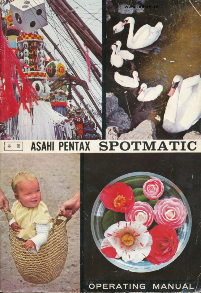 Pentax Spotmatic - contains more pages/info on lenses manual cover