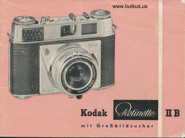 Kodak Retinette IIB manual cover