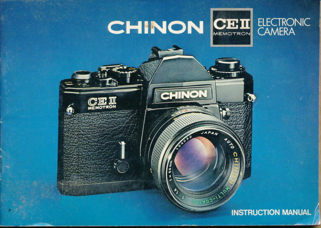Chinon CE II Memotron manual cover