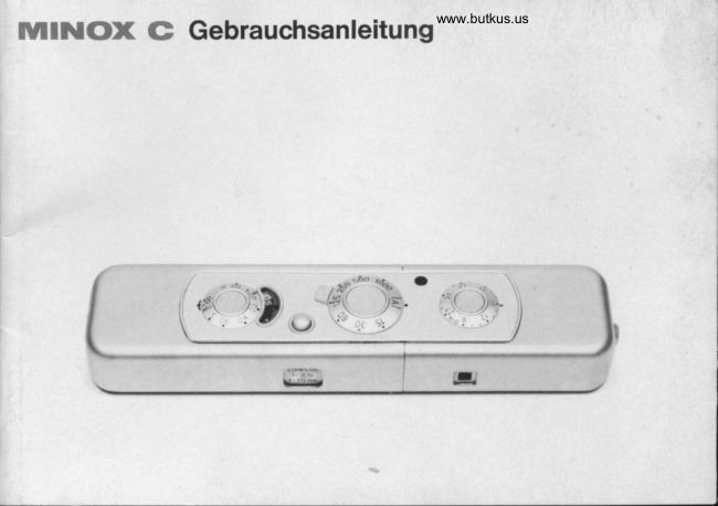 Minox C manual cover