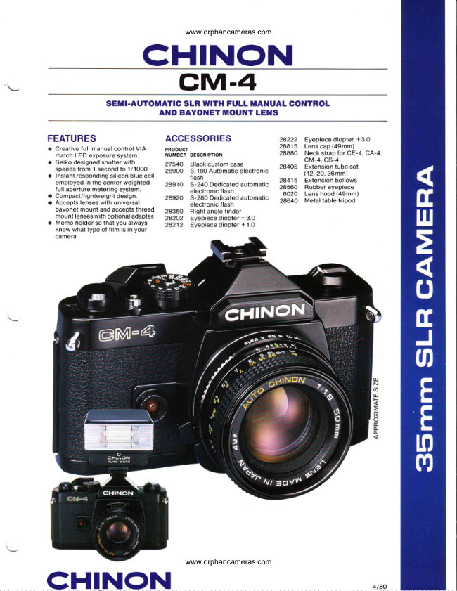 Chinon CM-4 manual cover