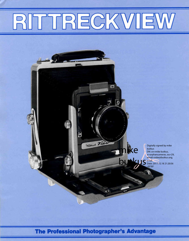 WISTA RITTERCK VIEW manual cover