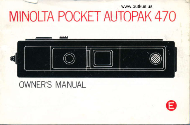 Minolta Pocket Autopak 470 manual cover