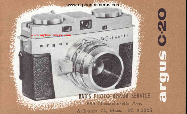 Argus C-20 manual cover