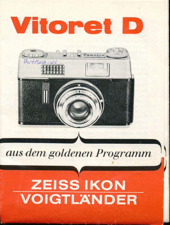 Voigtlander Vitoret D manual cover