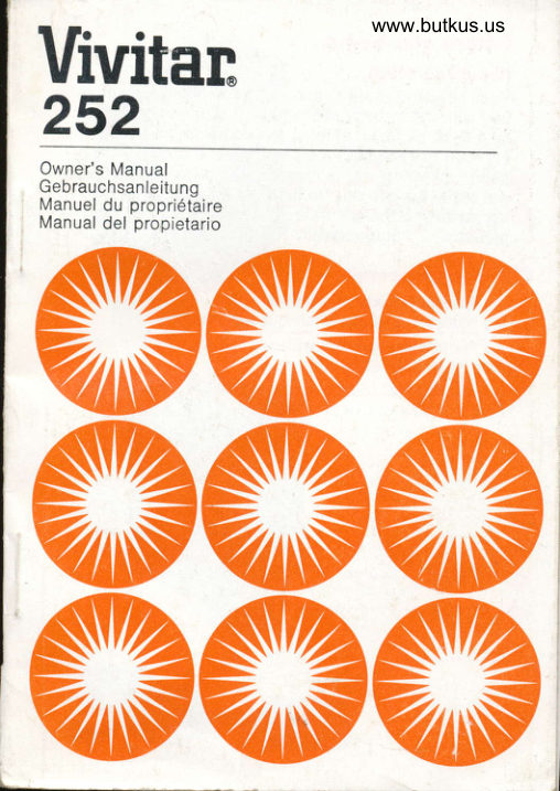 Vivitar 252 Vivitar 252 du Proprietaire Vivitar 252 del Propietaro manual cover
