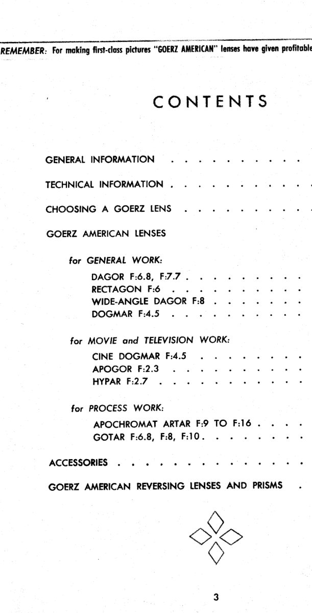 GOERZ AMERICAN BOOKLET manual cover