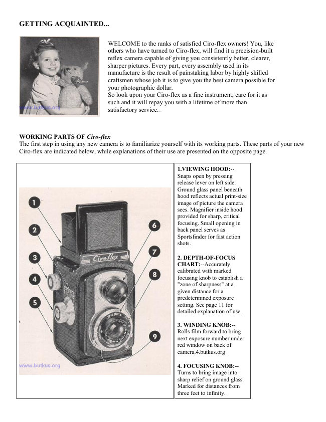 Ciro-Flex camera manual cover