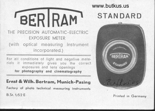 Bertram standard manual cover