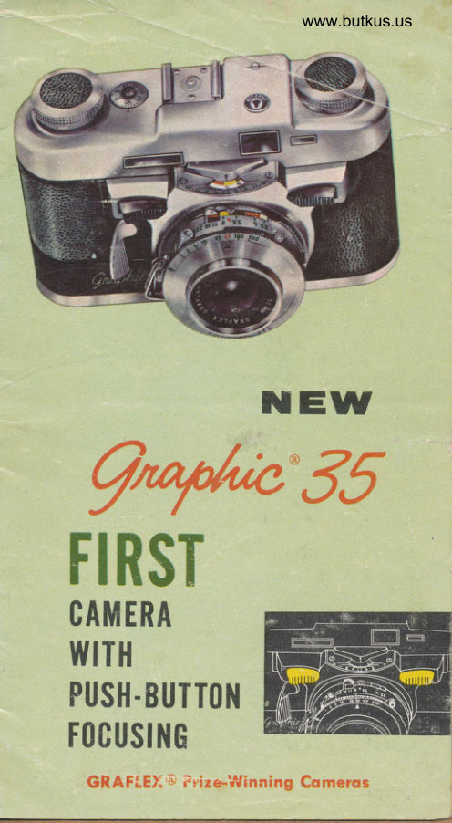 Graflex Graphic 35 public relations booklet manual cover