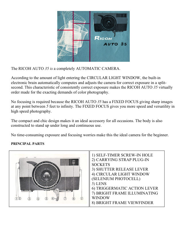 Ricoh Auto 35 manual cover