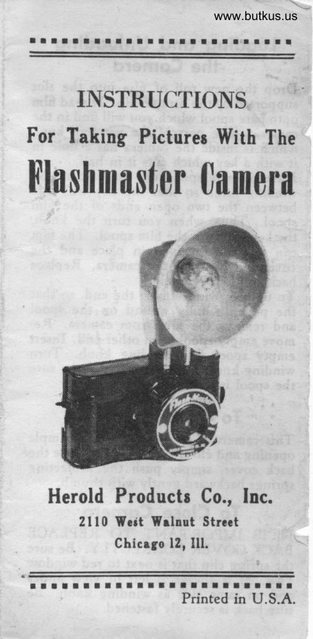 Flashmaster camera manual cover