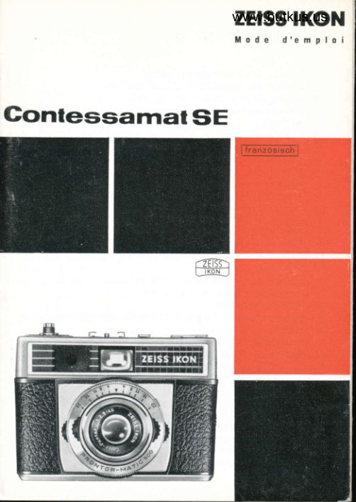 Zeiss Ikon Contessamat SE manual cover