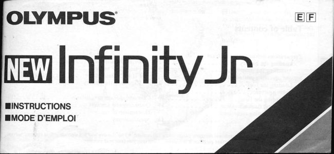NEW Olympus Infinity Jr manual cover