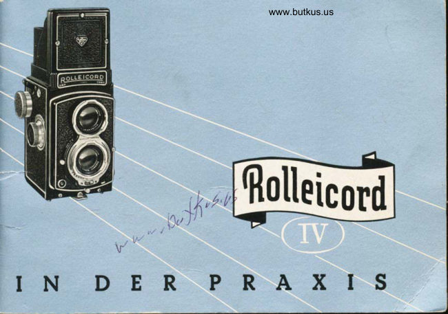 Rolleicord IV In Der Praxis manual cover