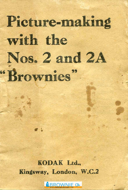 Kodak Brownie No. 2 and 2A manual cover