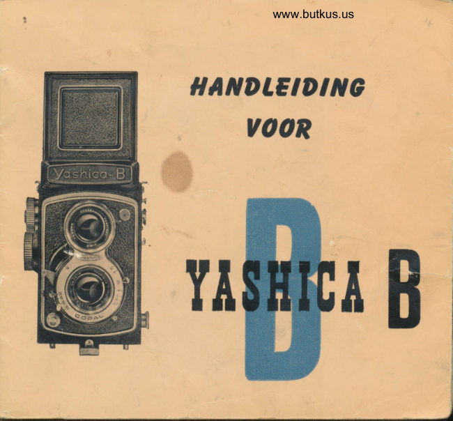 Yashica B Handleiding Voor manual cover