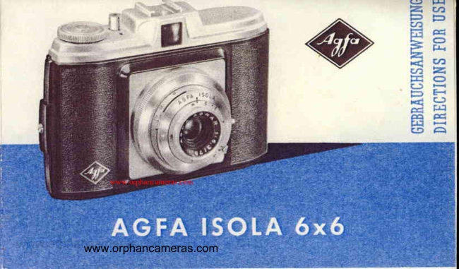 Agfa isola 6x6 manual cover