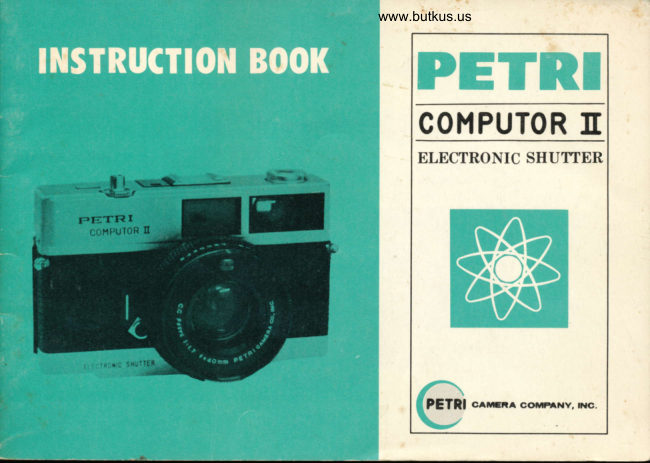Petri Computor II Electronic Shutter manual cover