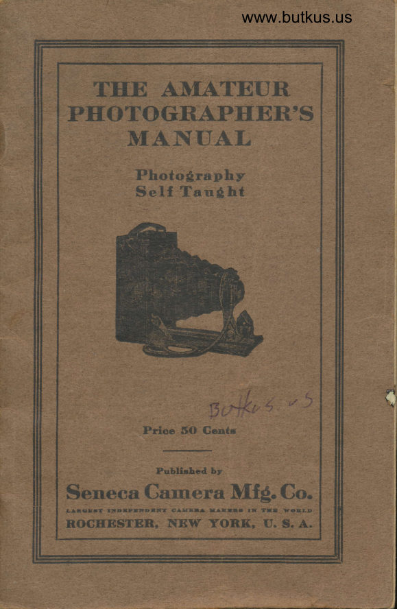 Amateur photo - seneca cameras manual cover
