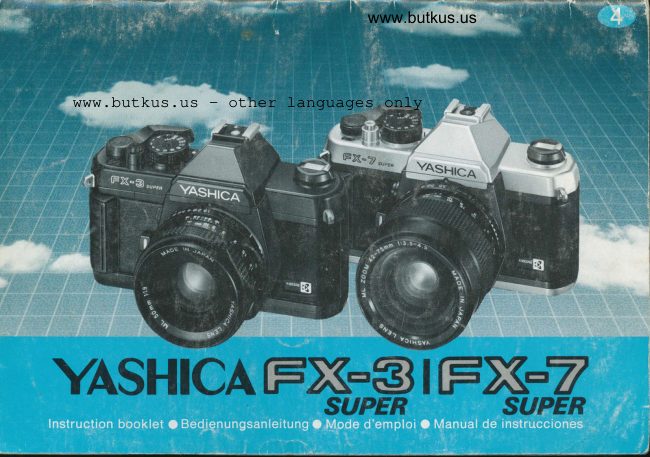 Yashica Fx 3 Fx 7 manual cover