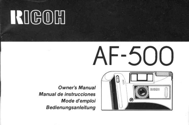 Ricoh AF-500 manual cover
