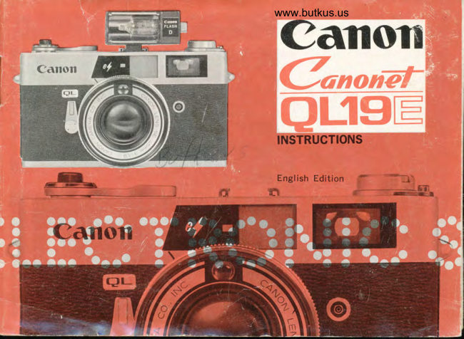 Canonet QL 28 manual cover