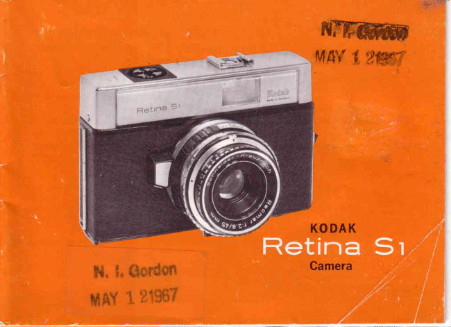 B&W Kodak Retina, Retina Reflex, Signet and Pony Cameras booklet manual cover