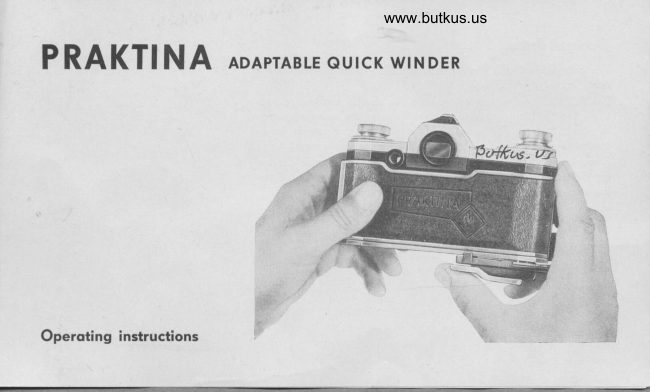Praktina Quick Winder manual cover