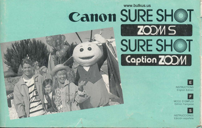 Canon Sureshot Zoom S manual cover