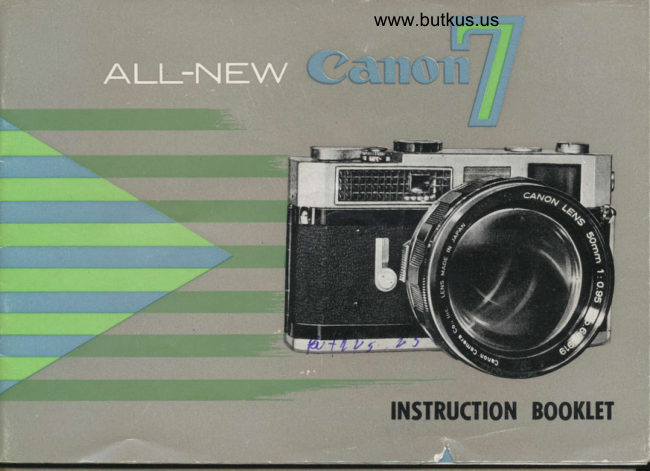 CANON 7 (color) manual cover
