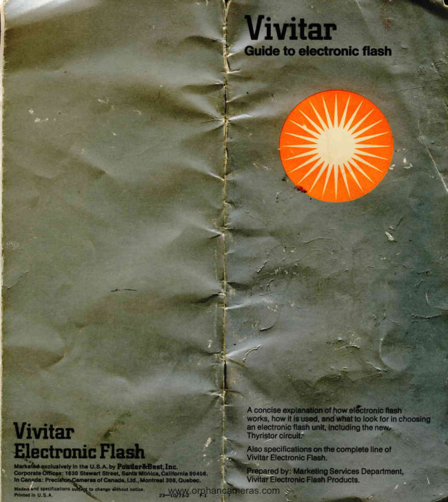 Vivitar Flash Guide manual cover