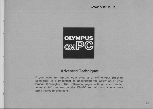 Olympus OM PC Pt. 2 manual cover