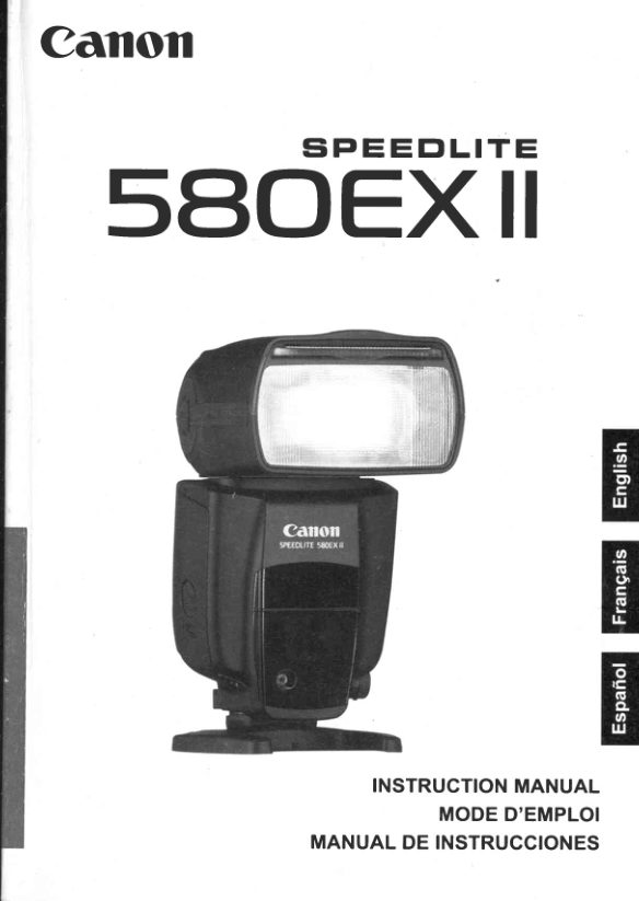 Canon Speedlite 580EX II manual cover