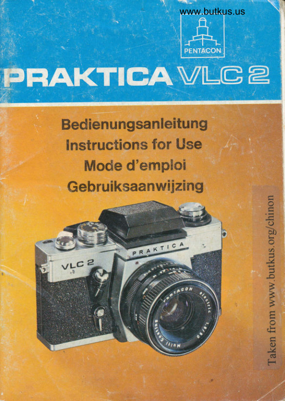 Praktica VLC2 - pages manual cover